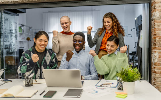istock Businesspeople using laptop in the office 2190964750