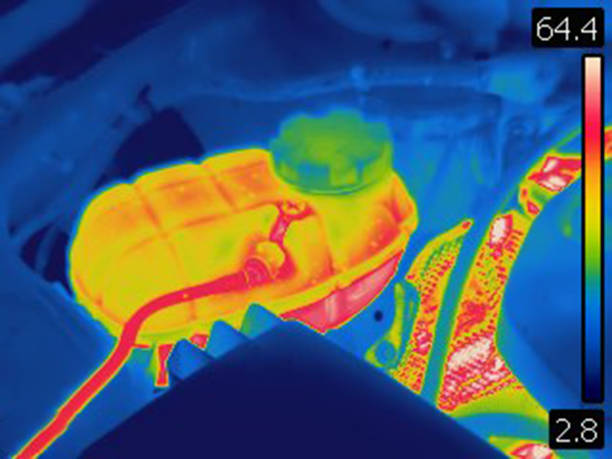 istock Thermal image of vehicle exhaust pipe 2190966303
