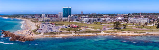 Pollok Beach in Port Elizabeth / Gqeberha. Port Elizabeth is a city on Algoa Bay in South Africa's Eastern Cape Province.