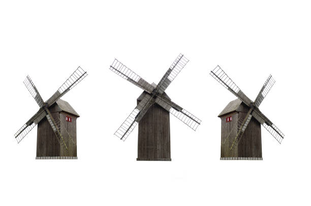 istock vintage wooden mill isolated on white background 2190971841
