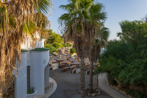 istock Kalithea, Greece, September 29, 2023 - Seaside landscape. Kalithea Therme Observator spa. Beautiful buildings built in the 1930s, Kallithea bay 2190974339