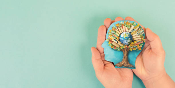 istock Children book day, education, knowledge and skill learning with literature, books growing on a tree, planet earth, reading a story 2190976835
