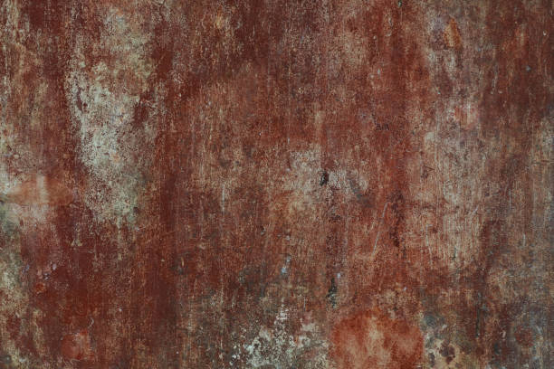 istock Rusty metal surface with peeling paint and grunge texture 2190978573