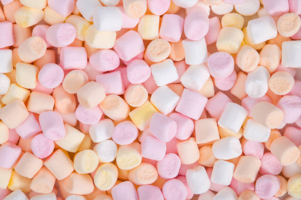 istock Colorful mini marshmallows background. Sweet marshmallow texture. Top view. 2190981737