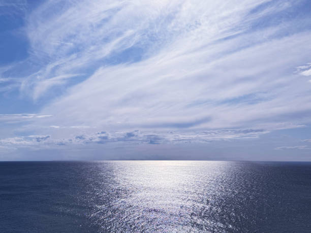 istock Glittering ocean and beautiful cloudy sky horizon. 2190985226