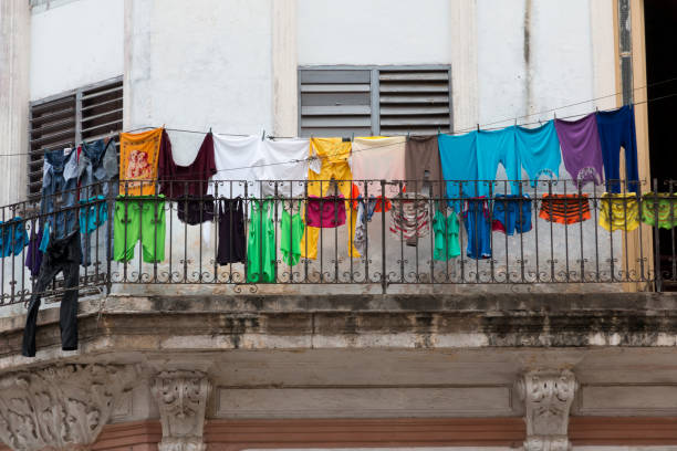 istock Cuba, Havana. old Havana. Clothes drying, laundry clothes line. 2191003207