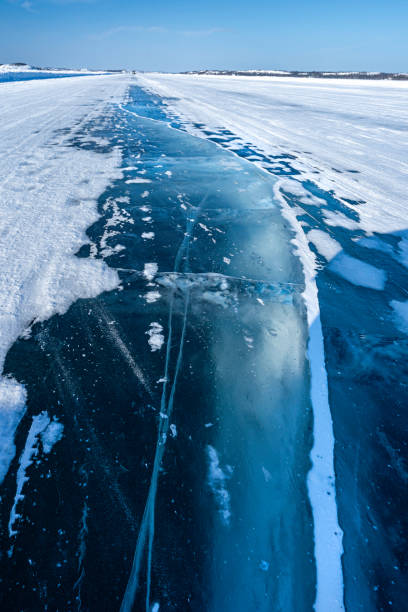 istock Slave Lake Ice Road, NW Territories 2191004619