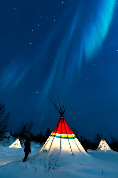 istock Northern lights above teepees in NWT, Canada 2191004644