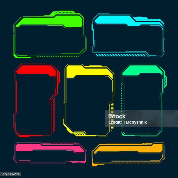 Futuristic Hud Or Ui Elements Scifi User Interface Text Boxes Callouts ...