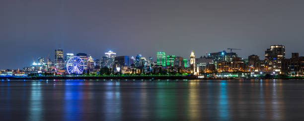 istock Montreal city skyline and Saint Lawrence River at night 2191007162