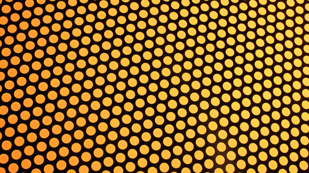 a pattern of evenly spaced yellow-orange dots against a black background, creating a visually striking and repetitive design. If you'd like help editing, analyzing, or using this image, let me know!