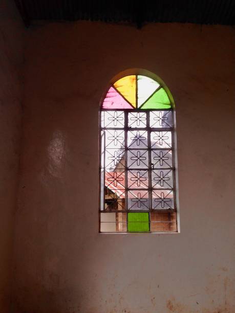 istock Colorful Stained Glass Window in a Room 2191013325