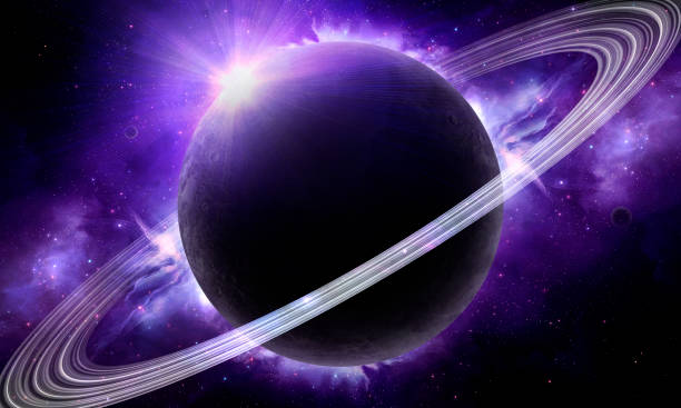 istock beautiful abstract purple planet in space on starry sky, abstract space 3d illustration, background 2191016818