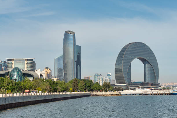 istock Crescent Development Project Along Caspian Sea Coast Baku, Azerbaijan 2191022818