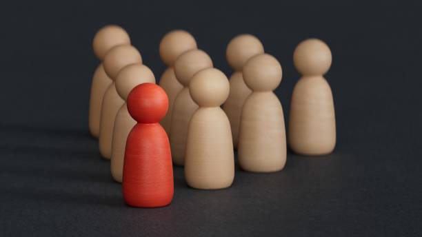 istock Crowd business organization. Leadership and teamwork concept.Perfect for representing business strategy, leadership, and management.3D rendering on black background. 2191023816