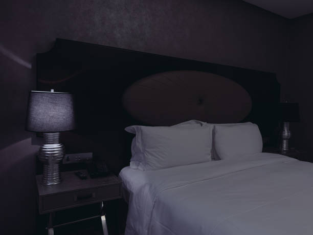 A luxurious and modern hotel room featuring a king-sized bed with crisp white linens, a stylish headboard, and elegant bedside lamps. The room includes a chaise lounge near a large window, offering a scenic view of the city and greenery. The decor is minimalist with neutral tones, creating a serene and inviting atmosphere, perfect for relaxation or business travel.