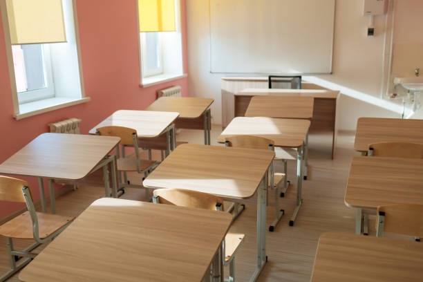 istock A classroom with wooden desks and chairs 2191026794