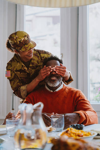 istock Us Veteran woman homecoming 2191030320