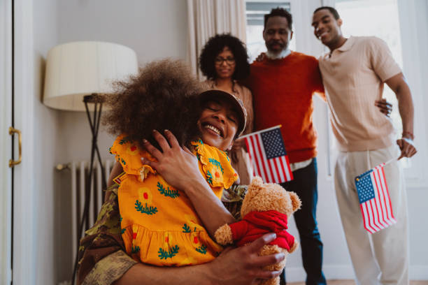 istock Us Veteran woman homecoming 2191030392