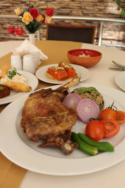 istock Cooked turkey, rice, nuts and oak plate prepared for Christmas 2024 2191031096