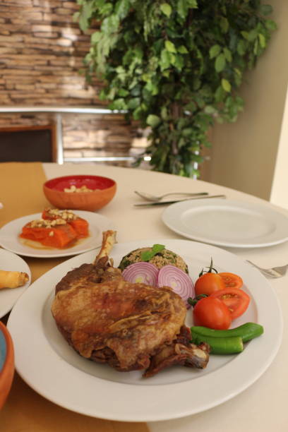 istock Cooked turkey, rice, nuts and oak plate prepared for Christmas 2024 2191031105
