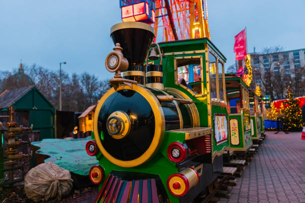 istock Colorful Festive Train at a Christmas Market in Berlin 2191031721