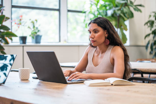 istock Confident Aboriginal Businesswoman Engaging in Professional Work 2191033513