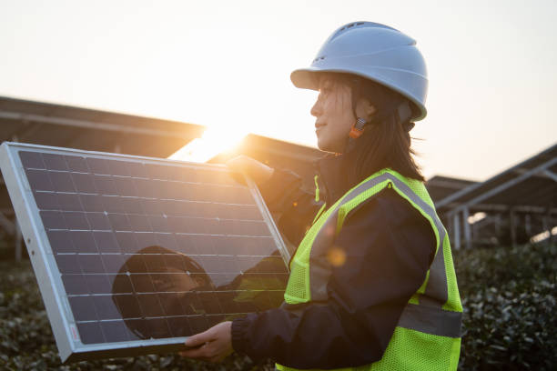 istock asian female working in solar power station 2191035658