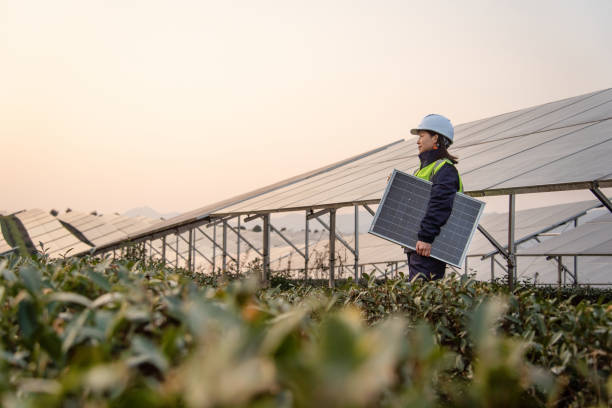 istock asian female working in solar power station 2191035841