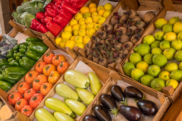 istock Fruits and vegetables in a market 2191038379
