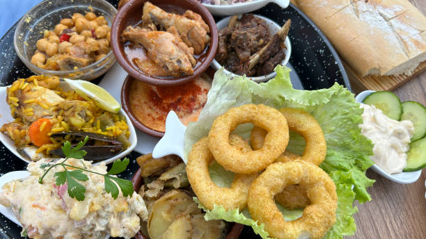 istock Tray with various tapas in a restaurant 2191038421