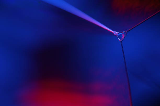Extreme close-up of plastic surface dark background. Abstract super macro background