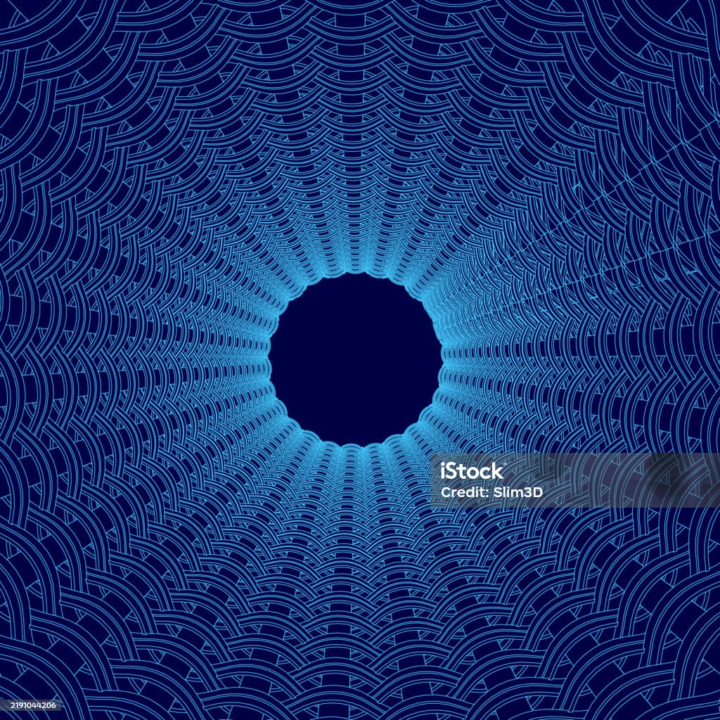 Wireframe Abstract Digital Tech Sci Fi Tunnel Speed Movement Loading ...