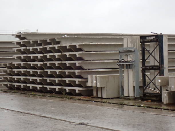 istock Precast concrete walls stored in loading area 2191044723