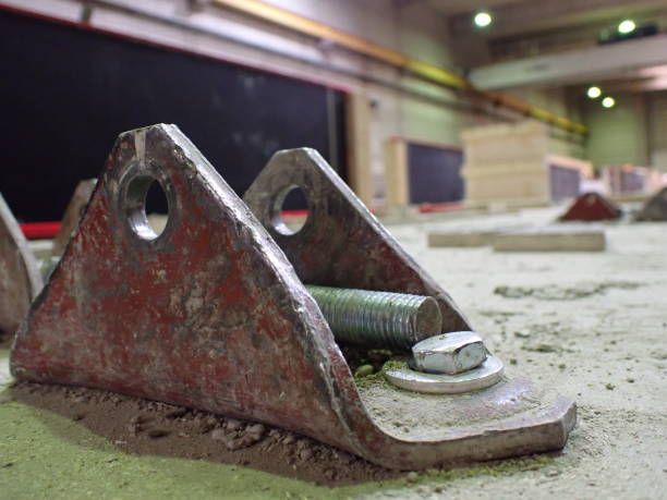 Materials and tools used in a factory producing precast concrete walls
