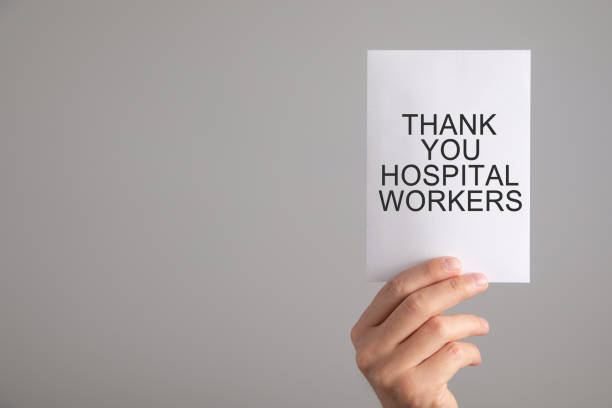 istock Message Thank You Hospital Workers. 2191049633