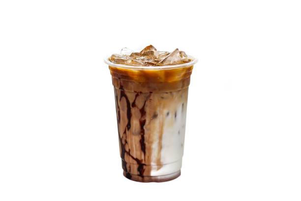 istock Ready for drink Mocha ice coffee serving with chocolate sauce looking good taste and put on white background and isolate concept. 2191050969