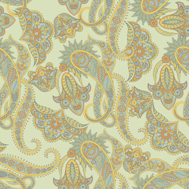 istock Paisley Floral oriental ethnic Pattern. Seamless Vector Ornament. Ornamental motifs of the Indian fabric patterns. 2191054084