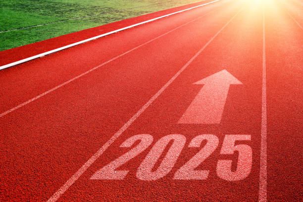 istock Running track with Number 2025 background 2191054978
