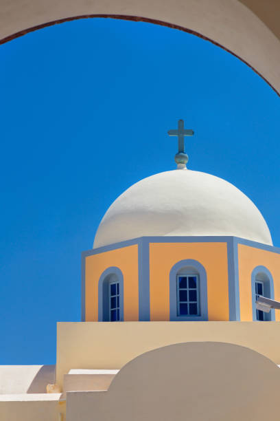 Panoramic view of Santorini island, Cyclades, Greece