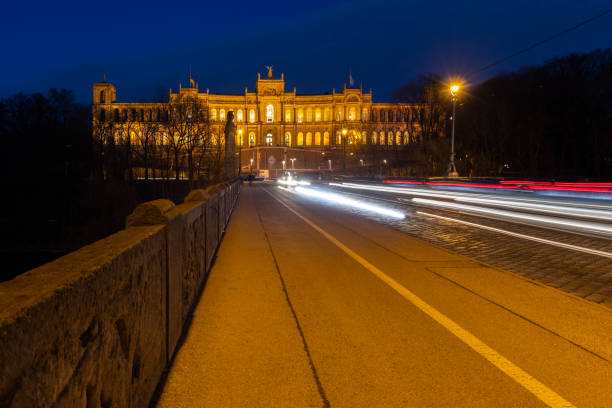 istock The Maximilianeum in Munich during the blue hour 2191066281