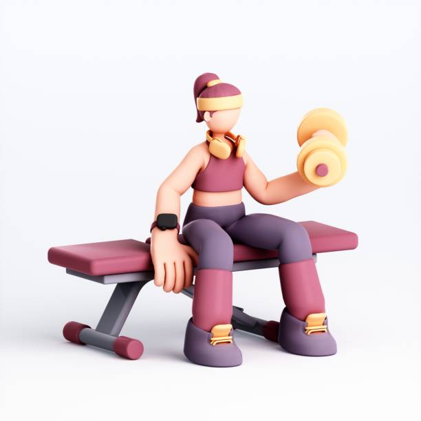 3D rendering of a cartoon character in motion