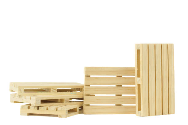 istock empty wooden pallet isolated on background. 2191073870