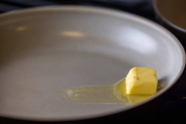 istock A pan with a piece of butter melting on it 2191074596