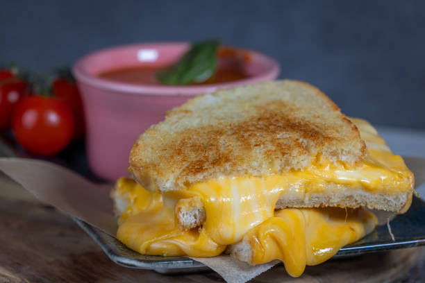 istock Grilled Cheese sandwich with a side of tomato soup 2191075997