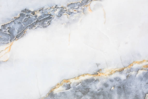 White marble with gray and gold veins