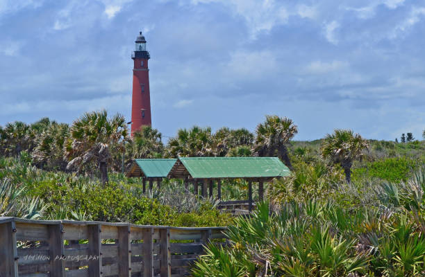 istock Ponce Inlet Lighthouse behind the dunes 2191083135