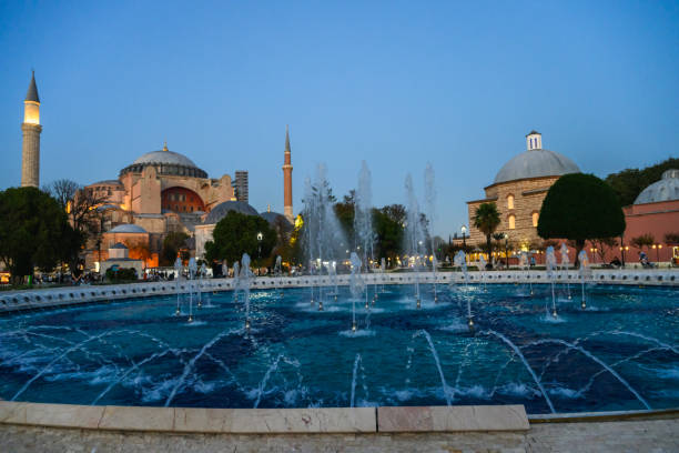 Istanbul's new and old historical ferries are moving along with the beautiful scenery