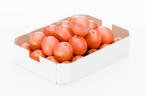 istock Fresh Oranges in a White Cardboard Box 2191088881
