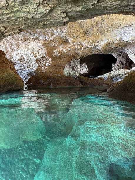 istock Blue water flowing to sea cave 2191088887